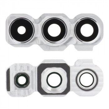Camera Lens Glass with Frame For Samsung Galaxy A54 White