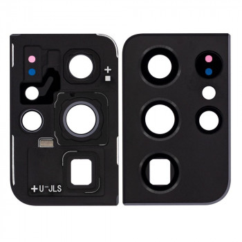 Camera Lens Glass with Frame For Samsung Galaxy S21 Ultra Black