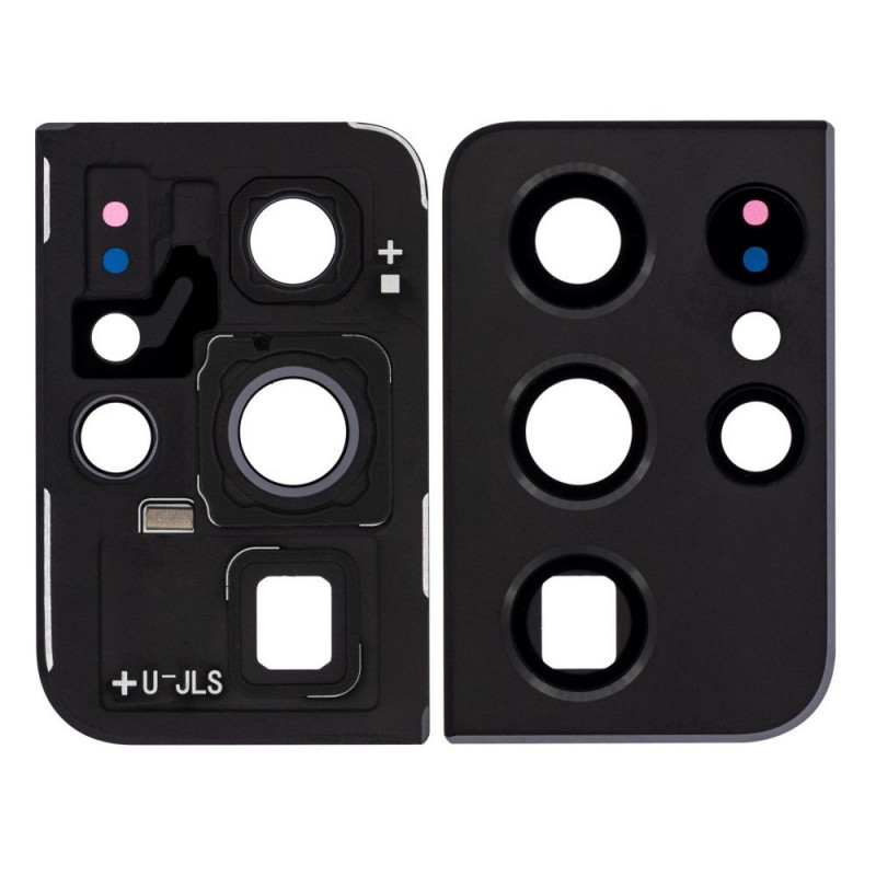 Camera Lens Glass with Frame For Samsung Galaxy S21 Ultra Black