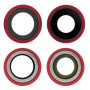 Camera Lens Glass with Frame For Apple iPhone 12 Red
