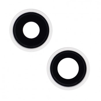 Camera Lens Glass with Frame For Apple iPhone 13 White