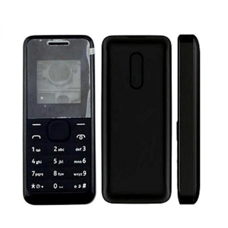Full Body Housing For Nokia 105 Dual SIM - 2015 - Black