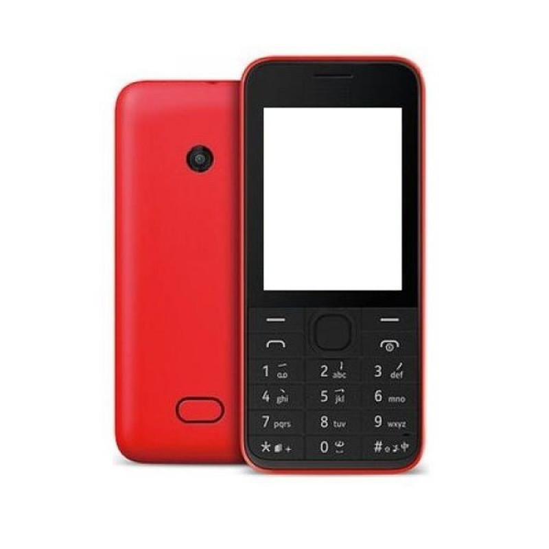 Full Body Housing For Nokia 208 Dual SIM - Red