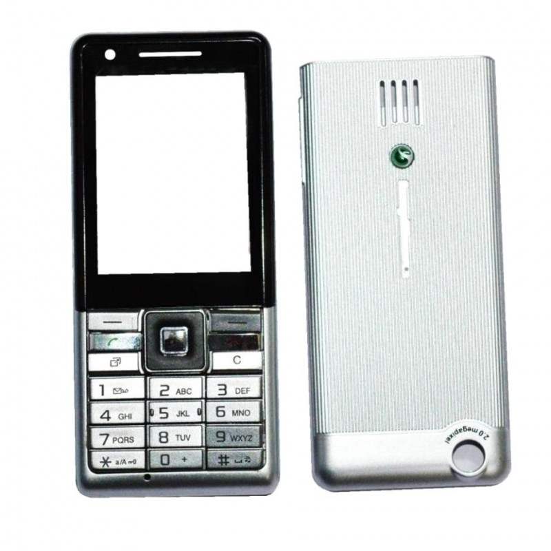 Full Body Housing For Sony Ericsson J105 Naite GreenHeart - Silver Full Body Housing For Sony Ericsson J105 Naite GreenHeart - Silver