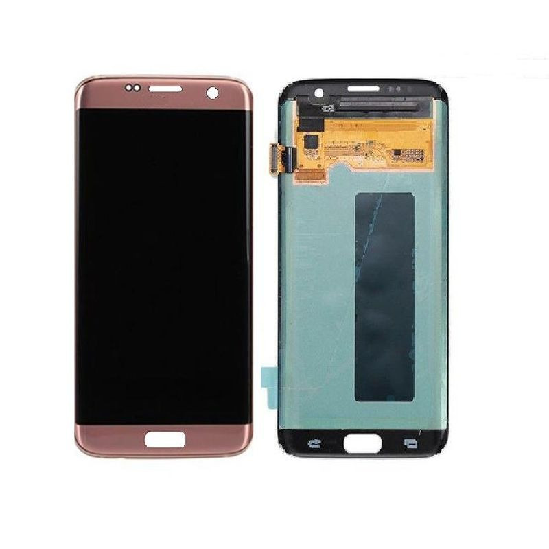 Buy Now LCD with Touch Screen for Samsung Galaxy S7 Edge 128GB - Pink Gold Display Glass Combo Folder