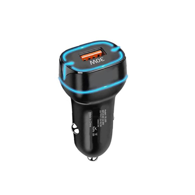 QC3.0 30W USB Car Charger(Black) QC3.0 30W USB Car Charger(Black)