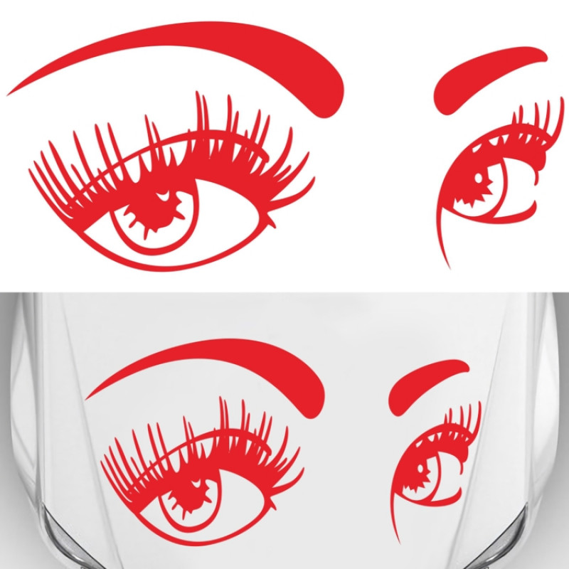 D-821 Beauty Eyes Pattern Car Modified Decorative Sticker(Red) D-821 Beauty Eyes Pattern Car Modified Decorative Sticker(Red)