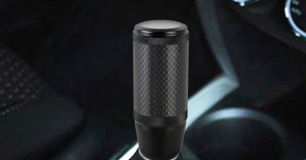 Universal Car Carbon Fiber Metal Gear Shift Knob(Black)