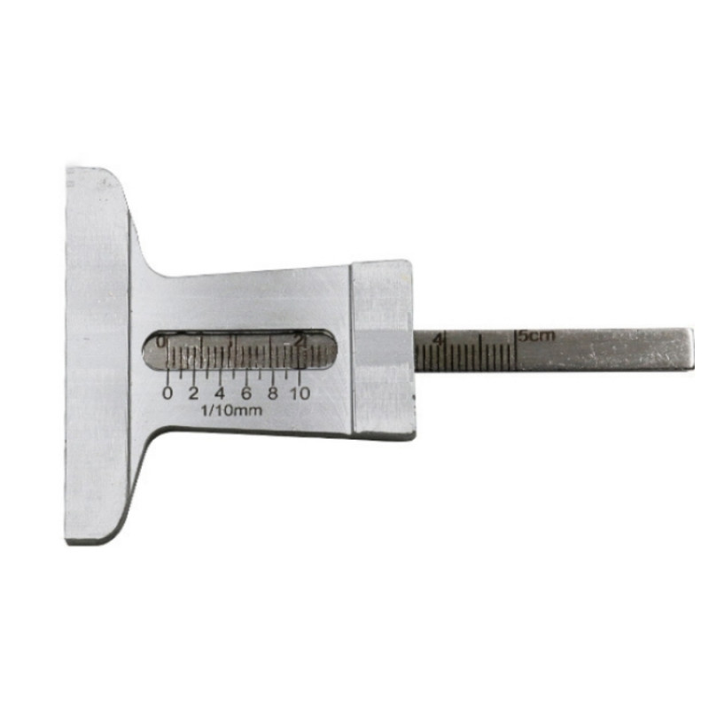 050mm Stainless Steel Tire Tread Vernier Depth Gauge