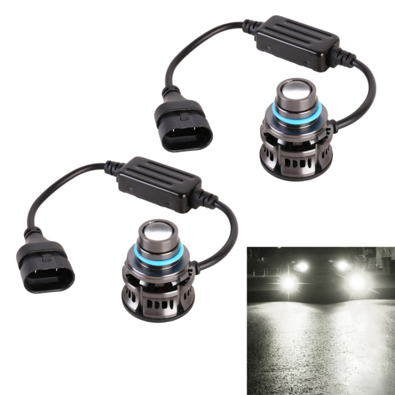 1 Pair 9005 27W DC12V Car Aluminum Alloy LED Headlight White Light