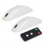 H901 2pcs Pack Car Remote Pilot Light Warning Light Dual Flash Light White