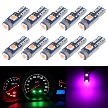 10 in 1 Car T5 0 2W DC12V Instrument Panel LED Decorative Light Pink Light