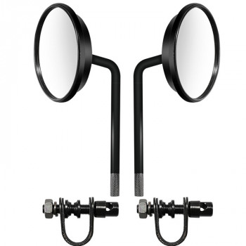 1 Pair HP-J007 Motorcycle Modified Caliper Rearview Mirror(Black)