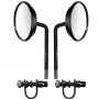 1 Pair HP-J007 Motorcycle Modified Caliper Rearview Mirror(Black)