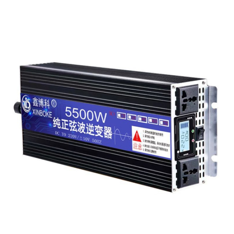 XINBOKE High Power Household Car Sine Wave Inverter 48V 5500W To 220V 2500W LCD Display