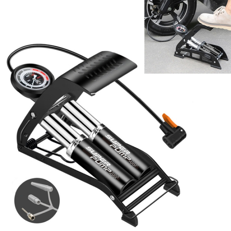 0903E Car / Motorcycle / Bicycle Portable High Pressure Double Pipe Inflatable Cylinder Pedal Air Pump 0903E Car / Motorcycle / Bicycle Portable High Pressure Double Pipe Inflatable Cylinder Pedal Air Pump