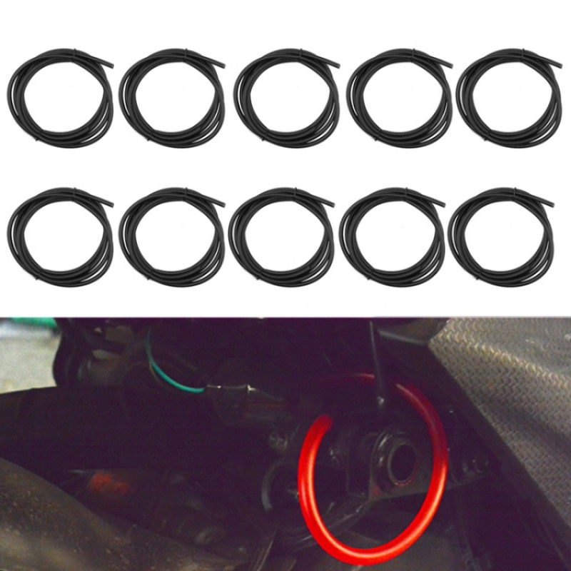 10PCS Motorcycle Modification Oil Pipe Rubber Gasoline Pipe, Length: 1m(Black) 10PCS Motorcycle Modification Oil Pipe Rubber Gasoline Pipe, Length: 1m(Black)