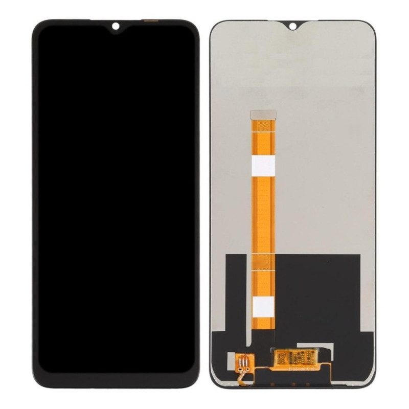 LCD With Touch Screen For OPPO A15 - Silver Display Glass Combo Folder
