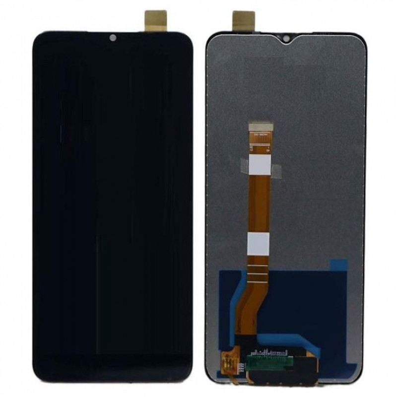 LCD With Touch Screen For Oppo A17 - Black Display Glass Combo Folder