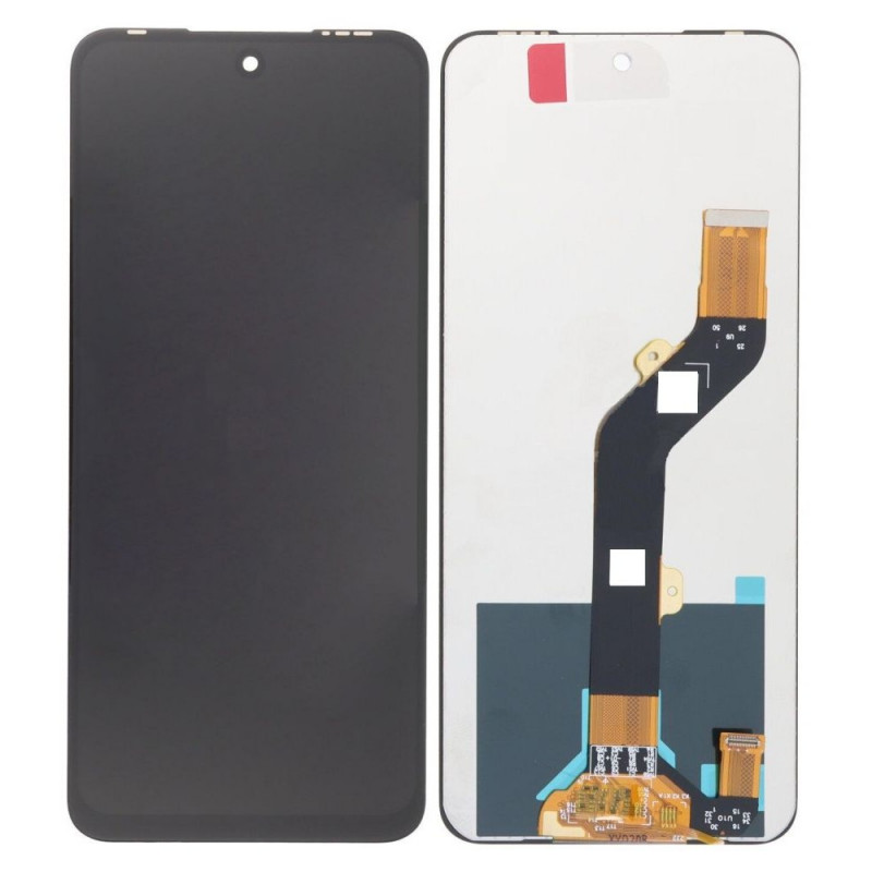 LCD With Touch Screen For Tecno Pova 4 - Black Display Glass Combo Folder