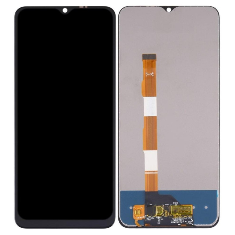 LCD With Touch Screen For Vivo Y16 - Black Display Glass Combo Folder