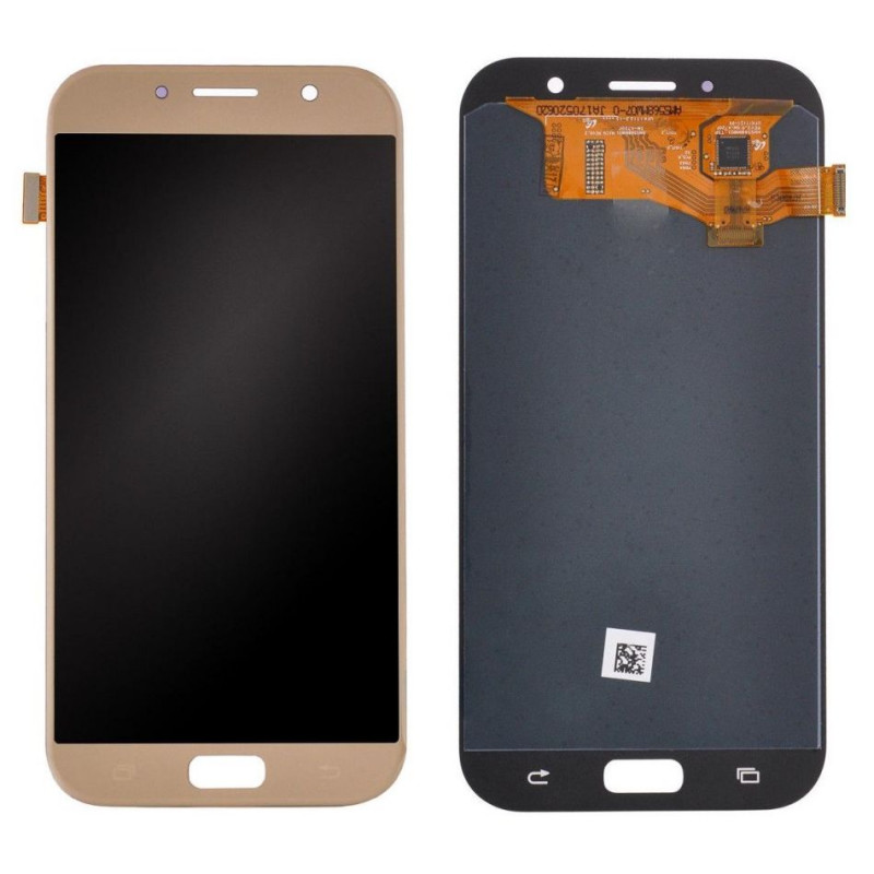 Buy Now LCD With Touch Screen For Samsung Galaxy A7 2017 - Gold Display Glass Combo Folder