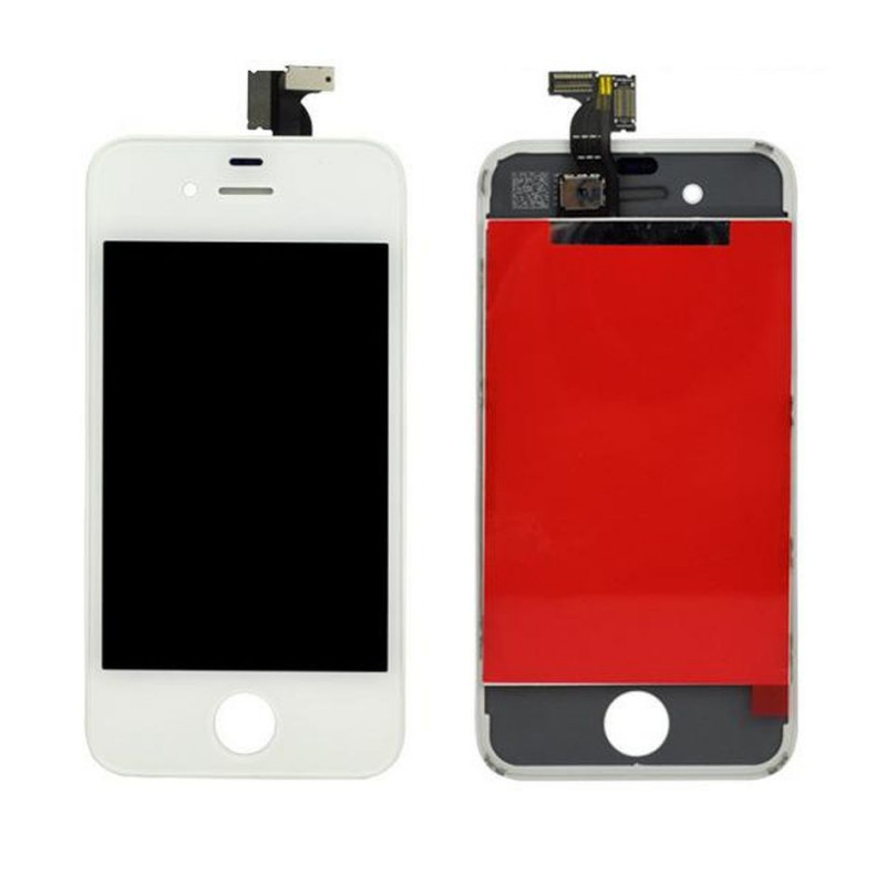 Buy Now LCD With Touch Screen For Apple Iphone 4 - White Display Glass Combo Folder