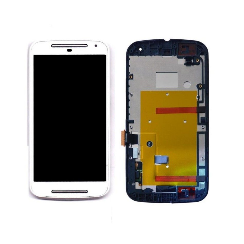 Buy Now LCD With Touch Screen For Motorola Moto G2 8Gb - White Display Glass Combo Folder