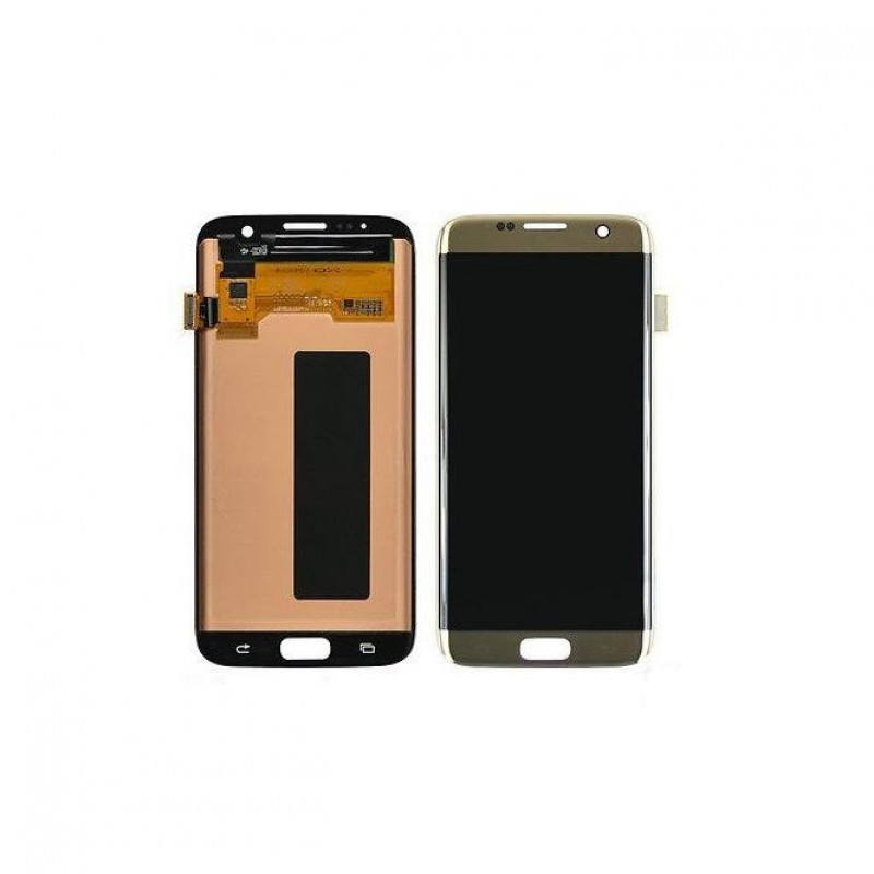 Buy Now LCD With Touch Screen For Samsung Galaxy S7 Edge - Gold Display Glass Combo Folder