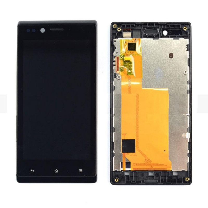 Buy Now LCD With Touch Screen For Sony Xperia J St26I - Black Display Glass Combo Folder