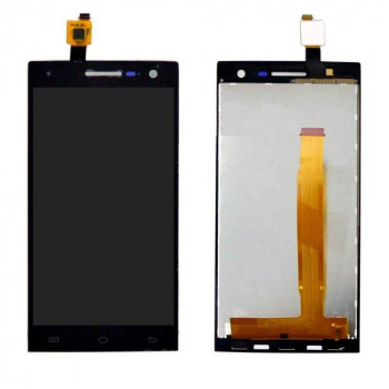 Buy Now LCD With Touch Screen For Xolo Q1010I - Black Display Glass Combo Folder