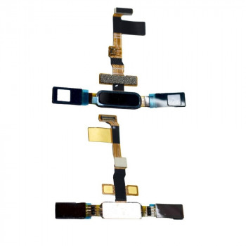 Home Button Complete For Nokia 8 Black - Outer Plastic with Inner Flex