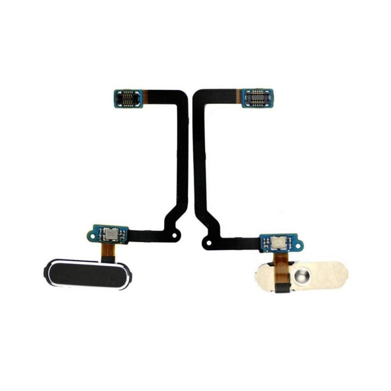 Home Button Complete For Samsung Galaxy S5 (USA) Black - Outer Plastic with Inner Flex