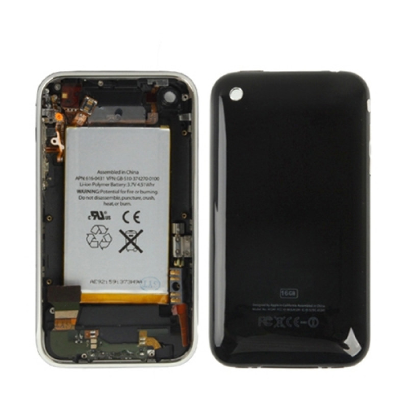 Complete Back Cover Assembly Part for iPhone 3GS, 16GB with Battery(Black)