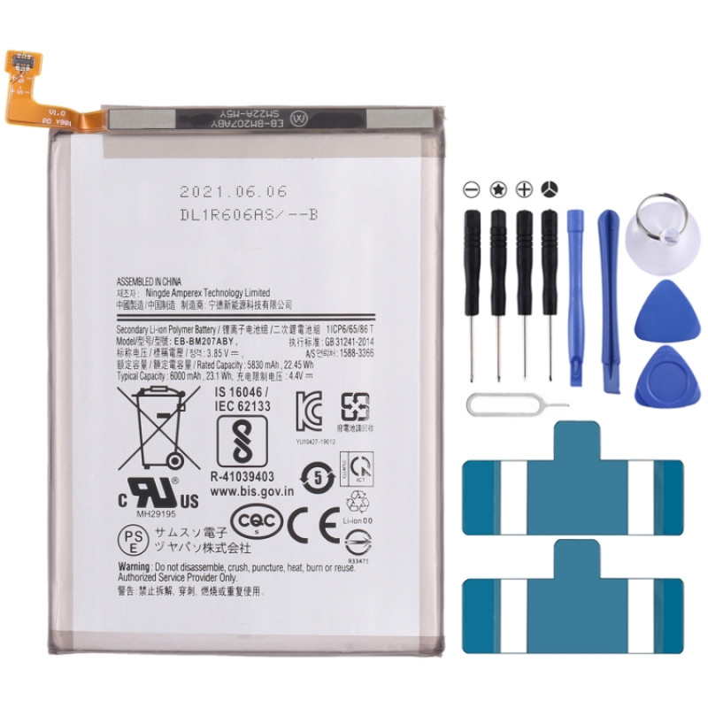 Original 6000mAh EB-BM207ABY Li-ion Battery Replacement for Samsung Galaxy M30s SM-M307/M21 SM-M215/M31 SM-M315 Original 6000mAh EB-BM207ABY Li-ion Battery Replacement for Samsung Galaxy M30s SM-M307/M21 SM-M215/M31 SM-M315