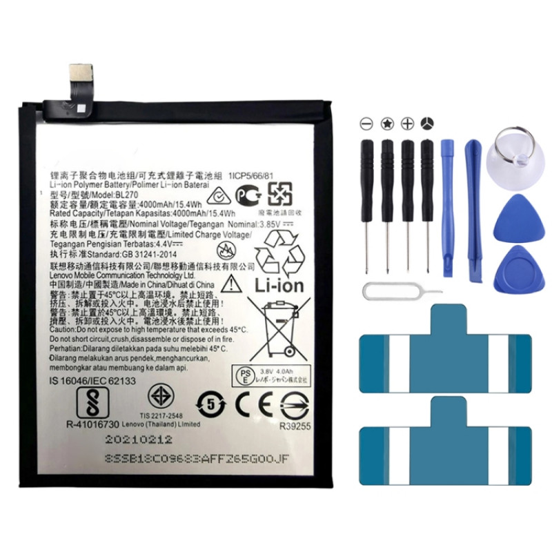 4000mAh BL270 for Lenovo K6 Note Li-Polymer Battery 4000mAh BL270 for Lenovo K6 Note Li-Polymer Battery