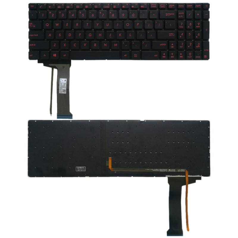 US Keyboard with Backlight for Asus GL551 GL551J GL551JK GL551JM GL551JW GL551JX G552 G552V G552VW G552VX FZ50JX GL752VW GL742VW(Black)