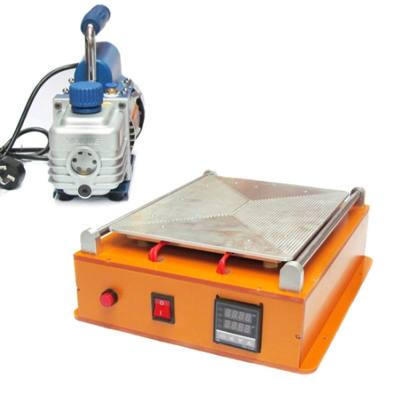 Manual Tablet Touch Panel LCD Removal Separator Machine Hot Plate + Vacuum Pump for iPad / Galaxy Tab 7-13 inch Tablets, AC 110V-220V 900W