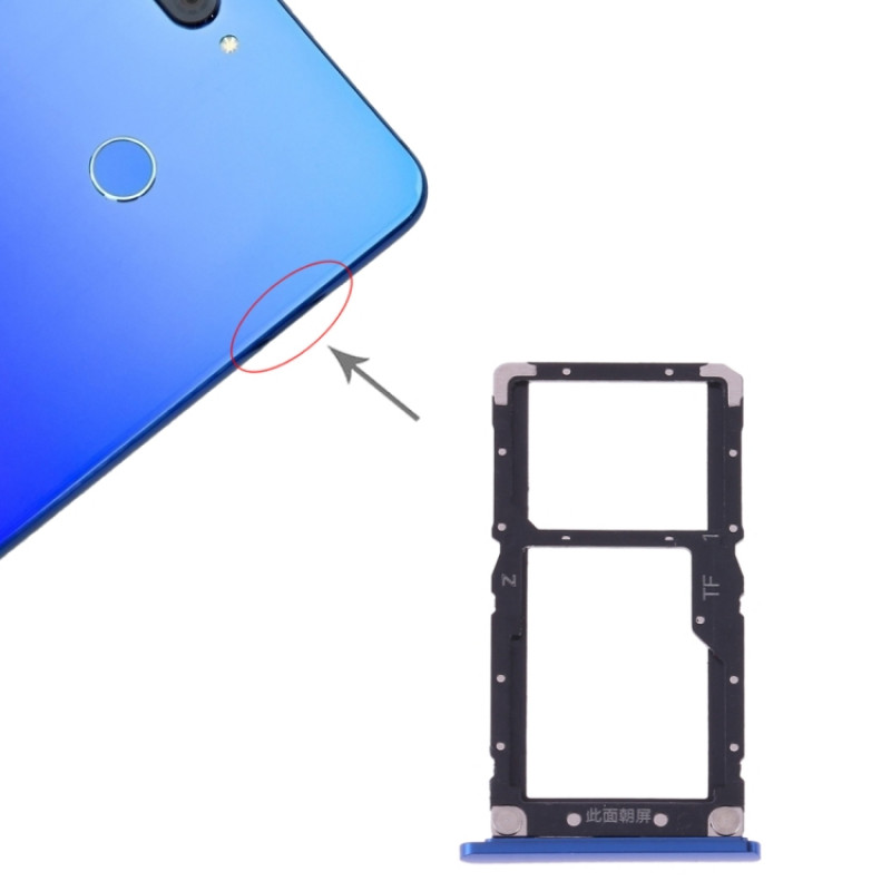SIM Card Tray + SIM Card / Micro SD Card for Xiaomi Mi 8 Lite(Blue) SIM Card Tray + SIM Card / Micro SD Card for Xiaomi Mi 8 Lite(Blue)