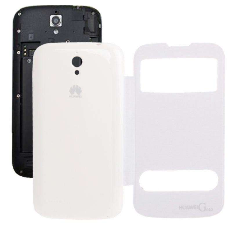 Cloth Texture Horizontal Flip Leather Case + Plastic Back Cover with Call Display ID for Huawei Ascend G610S(White) Cloth Texture Horizontal Flip Leather Case + Plastic Back Cover with Call Display ID for Huawei Ascend G610S(White)