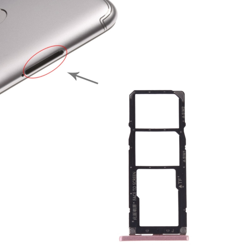 SIM Card Tray + SIM Card Tray + Micro SD Card for Xiaomi Redmi S2(Rose Gold)