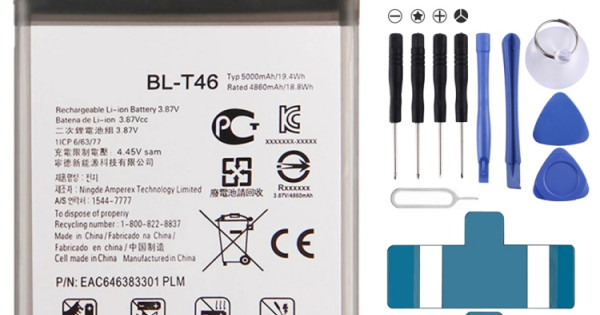 Vvsialeek Batteria BL-T46 Compatibile Con LG V60 ThinQ 5G – Con Toolkit Per Sostituzione, Celle Di Classe A, Garanzia 12 Mesi
