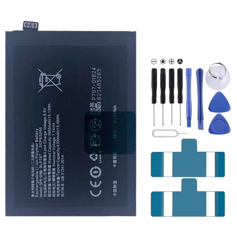 BLP787 4000 mAh Li-Polymer Battery Replacement For OPPO Reno4 Pro 5G / Reno4 Pro 4G BLP787 4000 mAh Li-Polymer Battery Replacement For OPPO Reno4 Pro 5G / Reno4 Pro 4G
