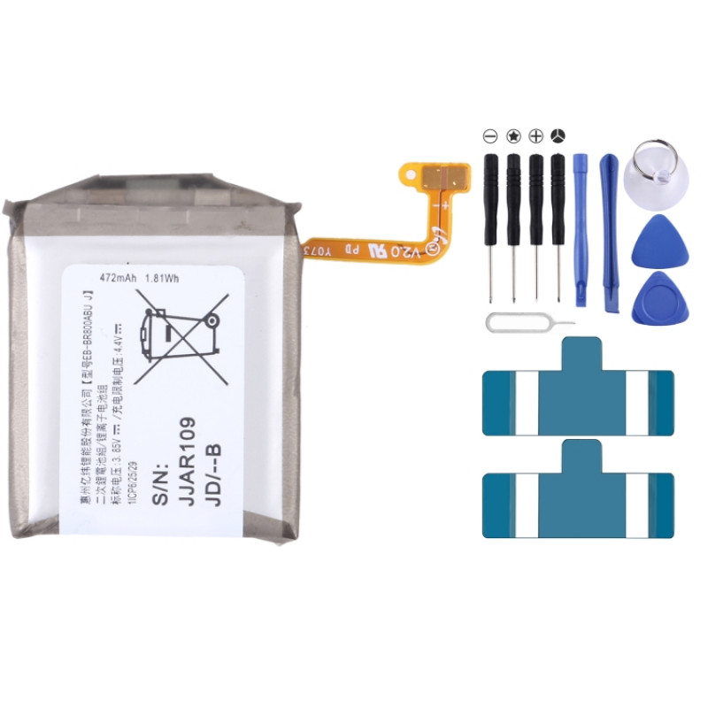 472mAh EB-BR800ABU Li-Polymer Battery Replacement For Samsung Gear S4 46MM SM-R800 SM-R810 SM-R805 472mAh EB-BR800ABU Li-Polymer Battery Replacement For Samsung Gear S4 46MM SM-R800 SM-R810 SM-R805
