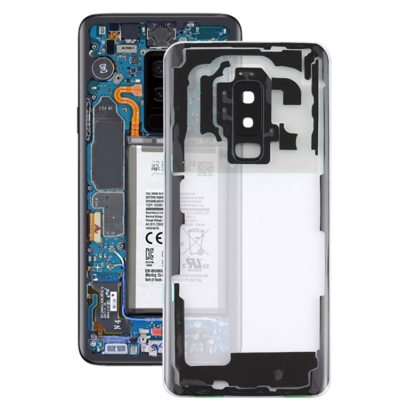 Samsung Galaxy S9+ / G965F G965F/DS G965U G965W G9650 Transparent Battery Back Cover with Camera Lens Cover (Transparent)