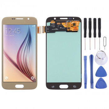 OLED LCD Screen for Samsung Galaxy S6 with Digitizer Full Assembly (Gold)
