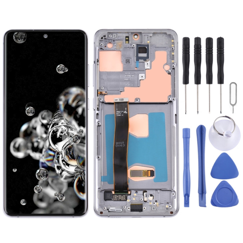 Original Super AMOLED LCD Screen for Samsung Galaxy S20 Ultra 4G/S20 Ultra 5G Digitizer Full Assembly with Frame (Grey) Original Super AMOLED LCD Screen for Samsung Galaxy S20 Ultra 4G/S20 Ultra 5G Digitizer Full Assembly with Frame (Grey)