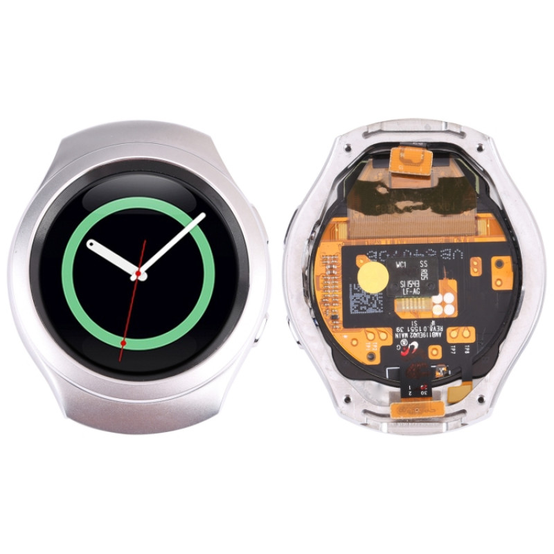 LCD Screen and Digitizer Full Assembly With Frame for Samsung Galaxy Gear S2 SM-R720(White)