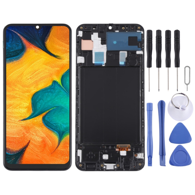 Original Super AMOLED LCD Screen for Samsung Galaxy A30 SM-A305 Digitizer Full Assembly with Frame (Black) Original Super AMOLED LCD Screen for Samsung Galaxy A30 SM-A305 Digitizer Full Assembly with Frame (Black)