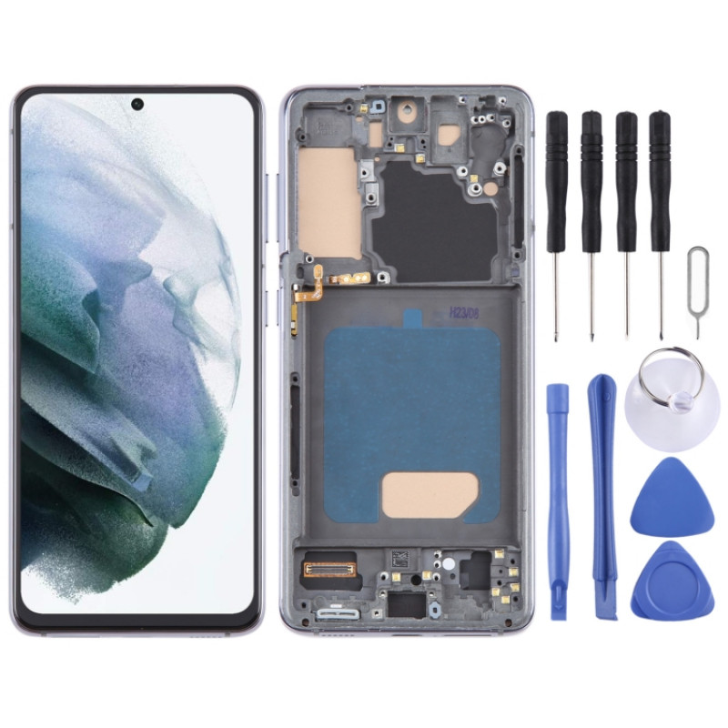 Samsung Galaxy S21 5G SM-G991 TFT LCD Screen Digitizer Full Assembly with Frame (Grey)